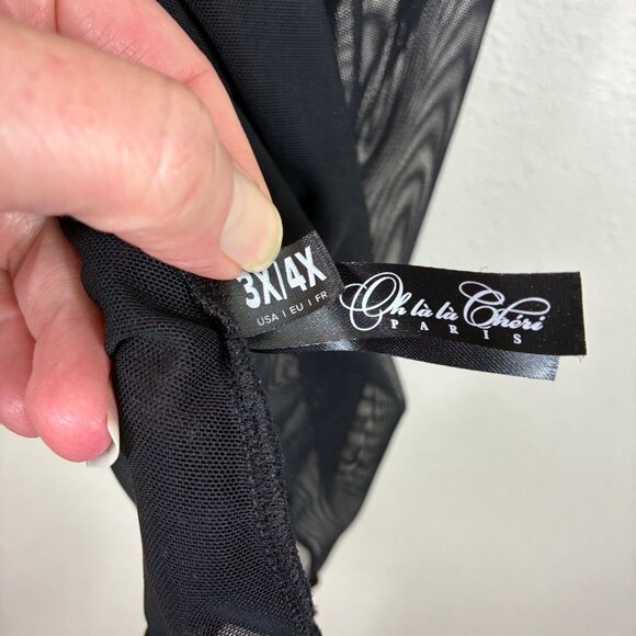 Oh Lá Lá Chéri Sexy Lingerie Sheer Babydoll Lingerie Teddy Size 3X/4X - Picture 4 of 7
